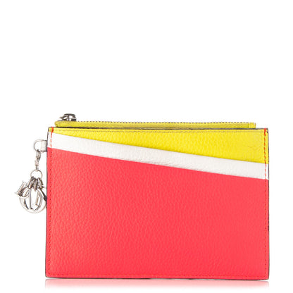 Christian Dior Bullcalf Tri-Color Diorissimo Card Holder Vert Acide 1 of 8