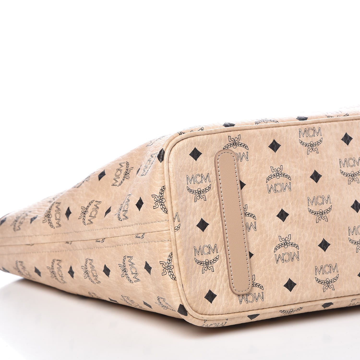 MCM Visetos Medium Anya Shopping Tote Beige 10 of 11