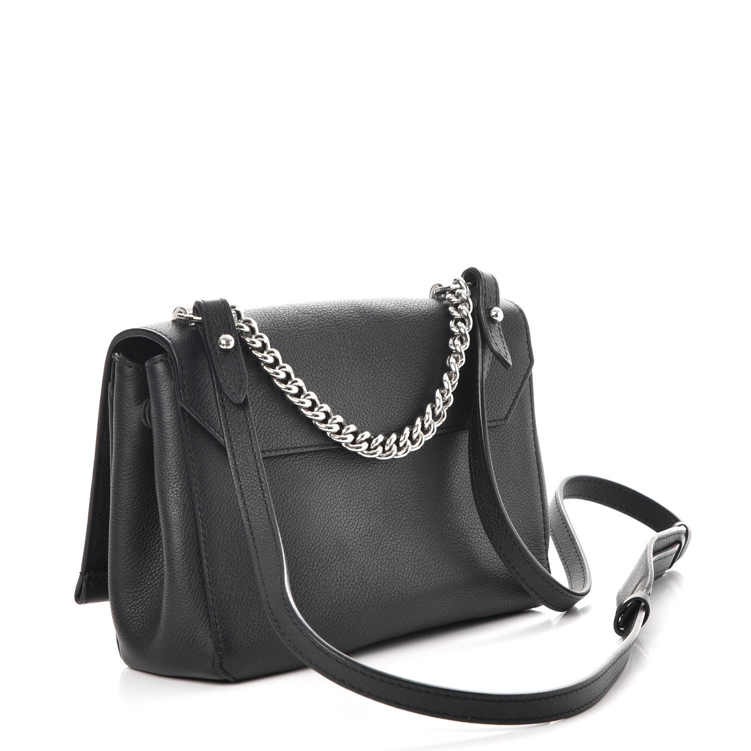 Louis Vuitton Calfskin Lockme II Chain Bag BB Black 3 of 7