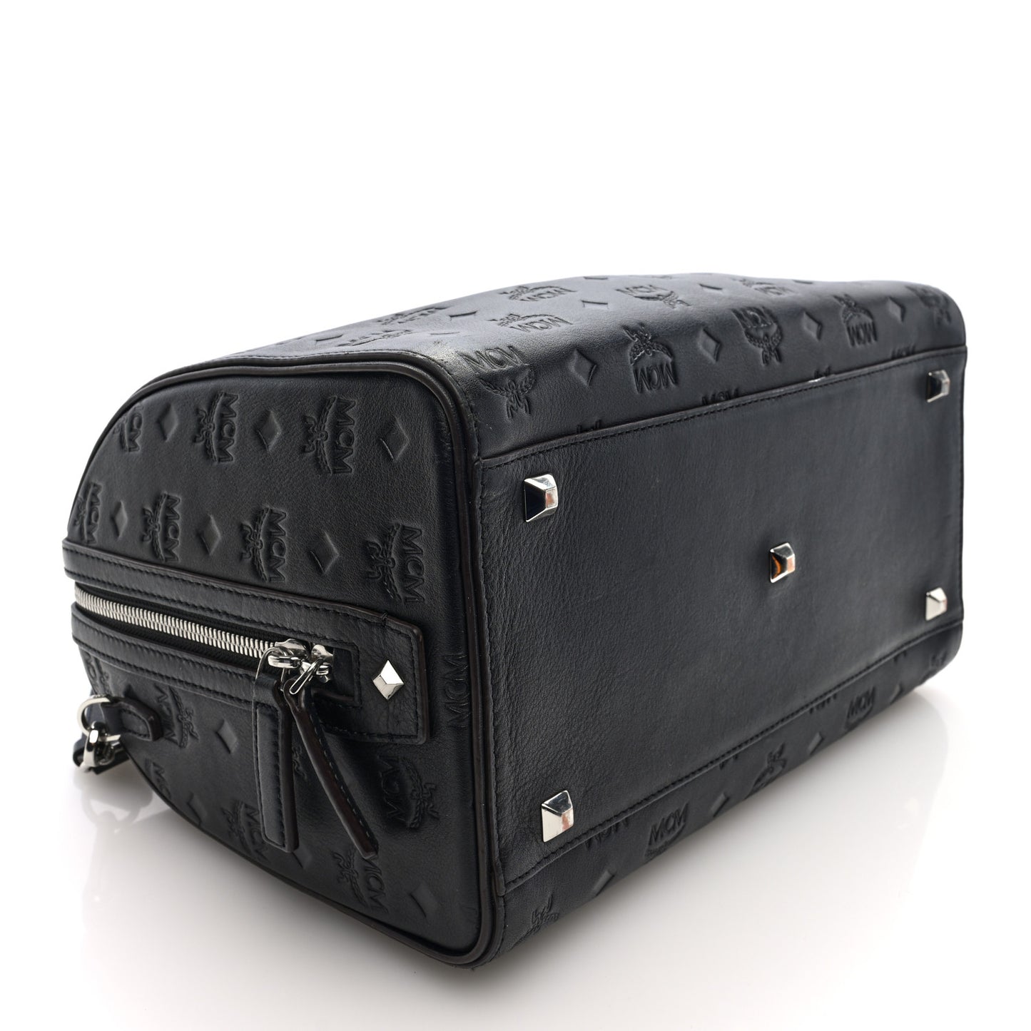 Calfskin Ottomar Monogram Essential Boston Bag Black