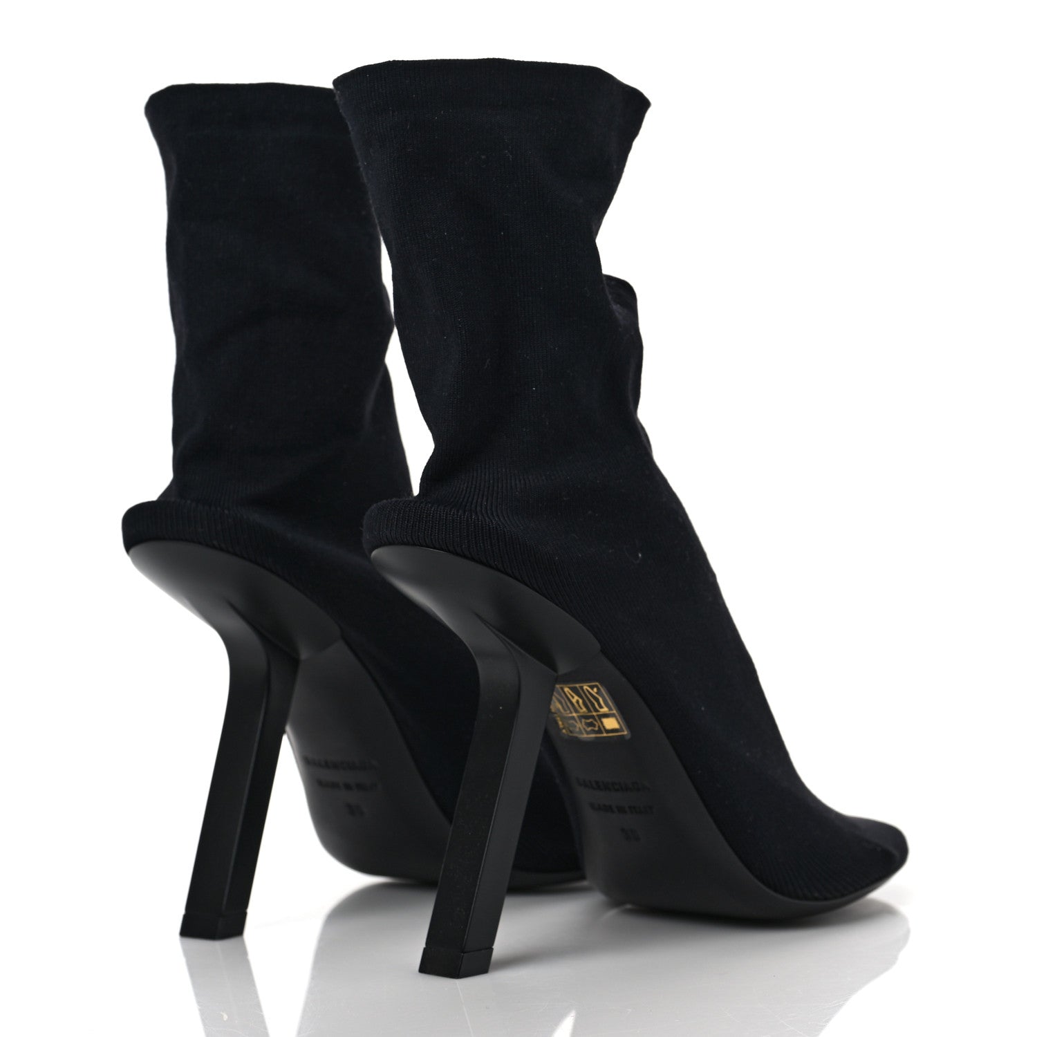Balenciaga Stretch Tight Fabric Tight 110mm Booties 38 Black 4 of 9