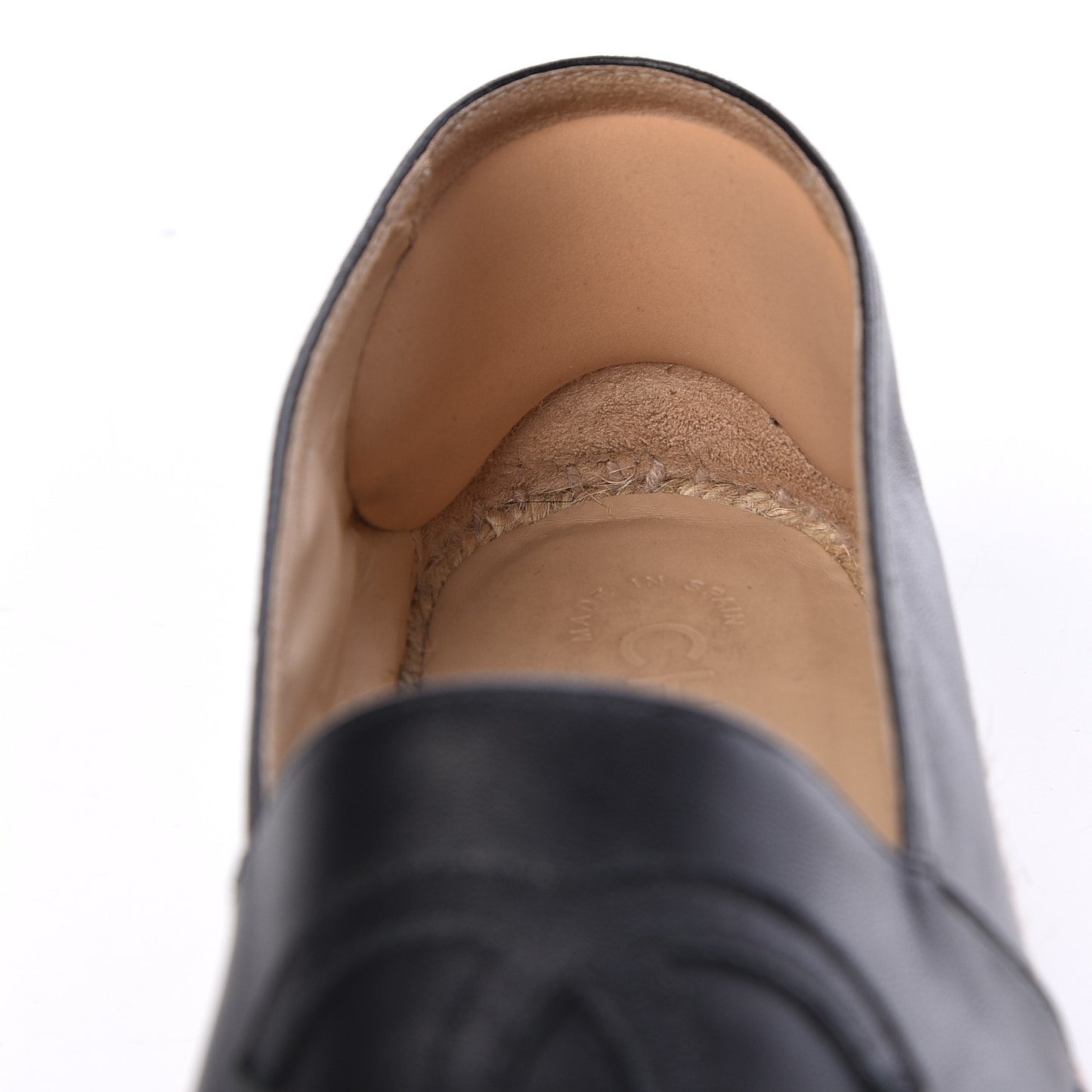 Lambskin CC Espadrilles 39 Black