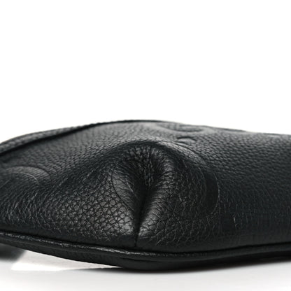 Gucci Piuma Calfskin Jumbo GG Embossed Small Belt Bag Black 9 of 10