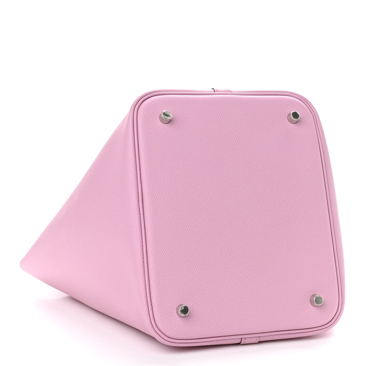 Epsom Tressage De Cuir Picotin Lock 22 MM Mauve Sylvestre Rouge H Jaune De Naples