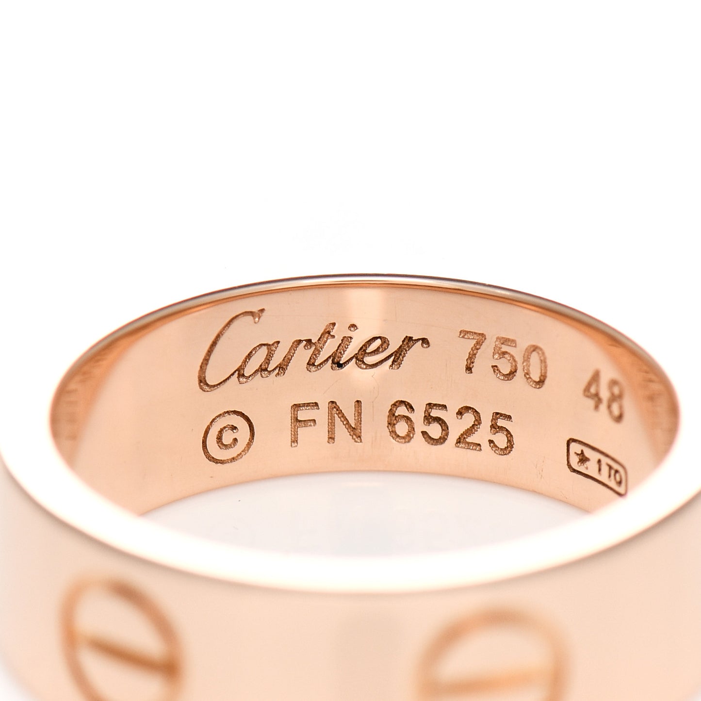 18K Pink Gold 5.5mm LOVE Ring 48 4.5