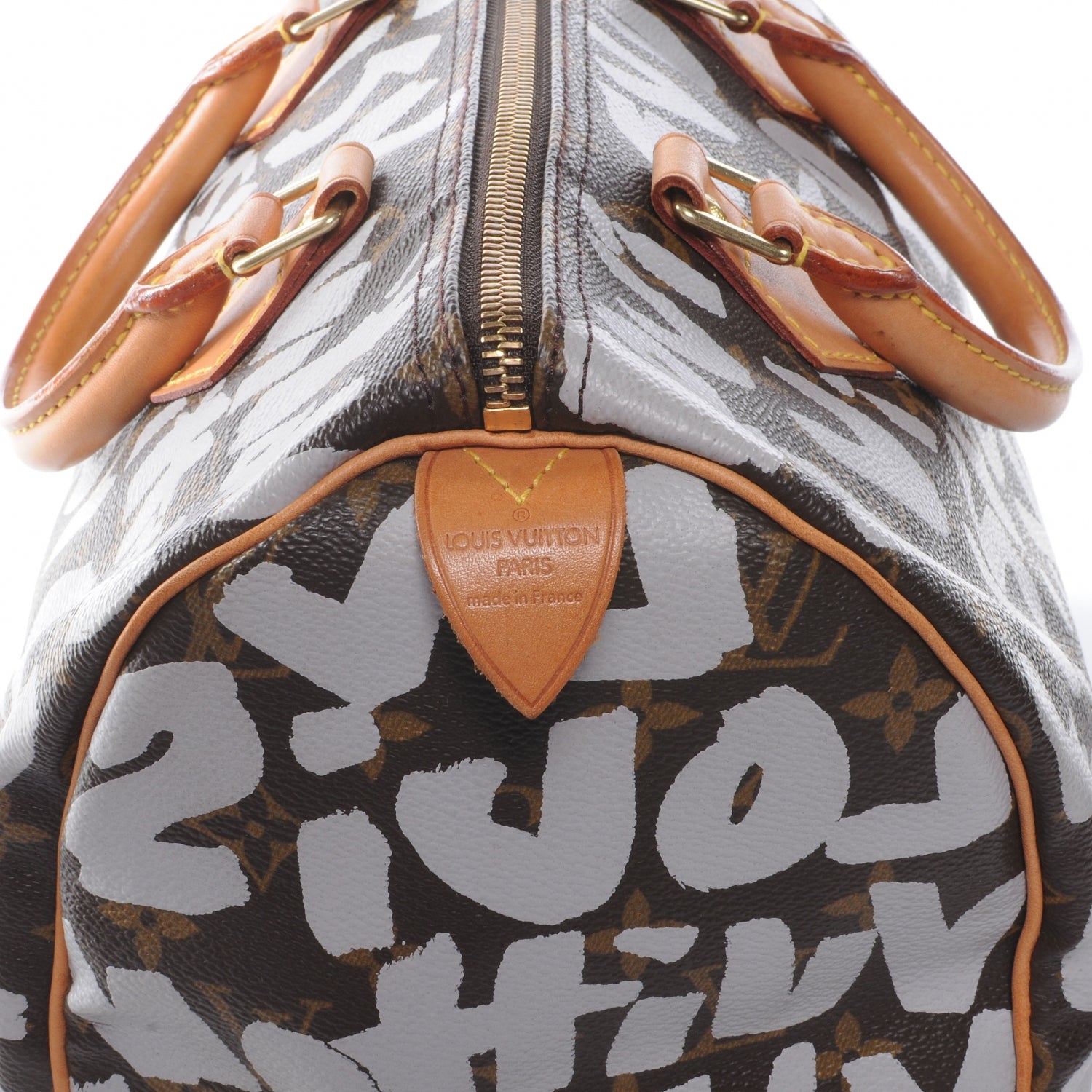 Louis Vuitton Monogram Graffiti Speedy 30 Silver 4 of 8