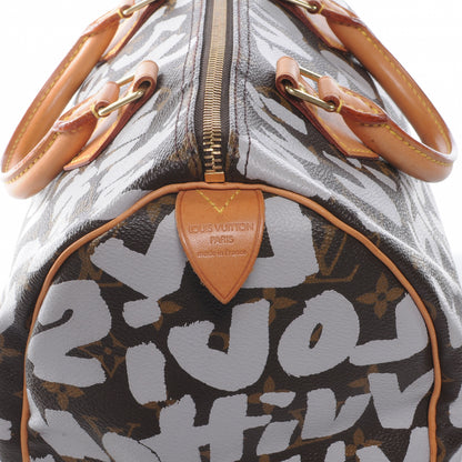 Louis Vuitton Monogram Graffiti Speedy 30 Silver 4 of 8