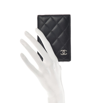 Chanel Lambskin Quilted Card Holder Wallet Black 2 of 7