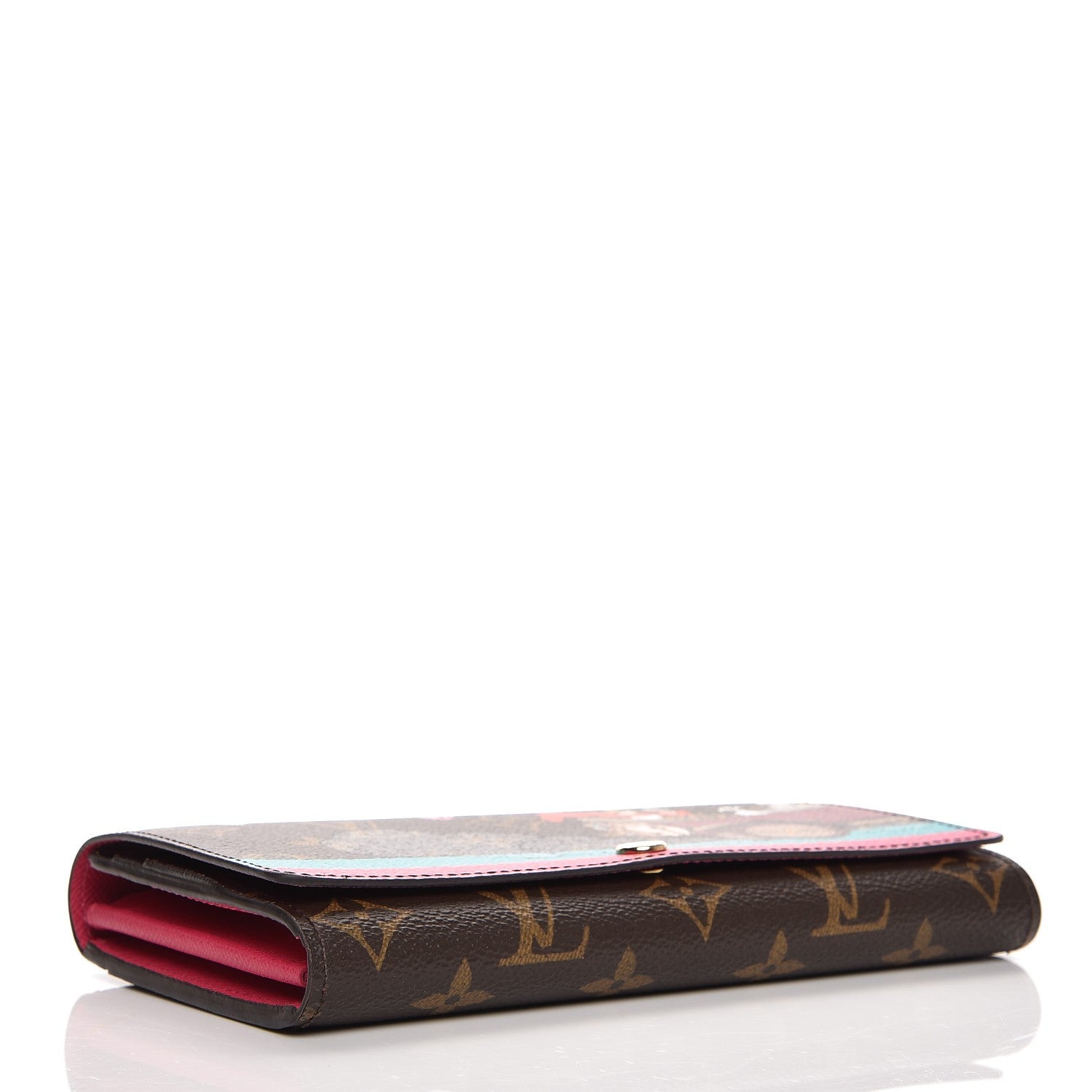 Louis Vuitton Monogram 2015 Christmas Animation Sarah Wallet Hibiscus 4 of 9