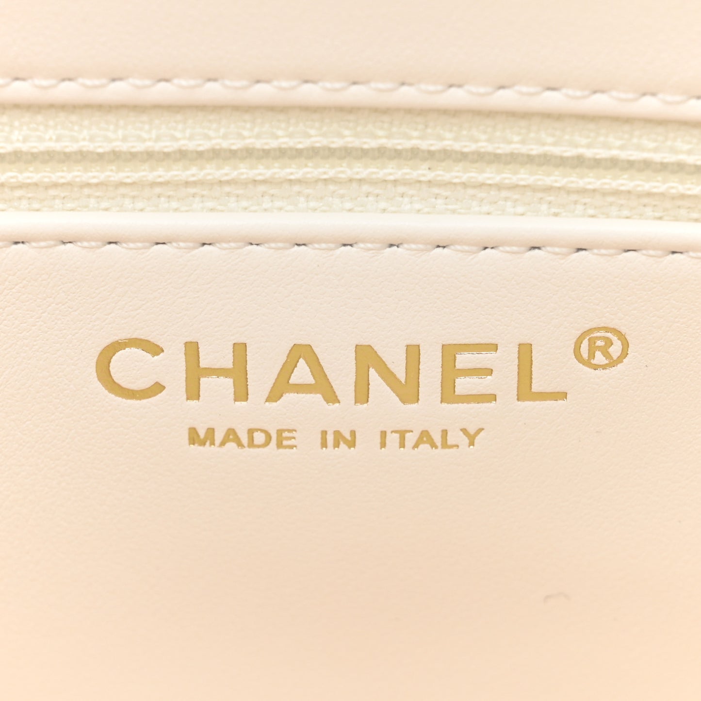 Shiny Aged Calfskin Quilted Nano Kelly Shopper White