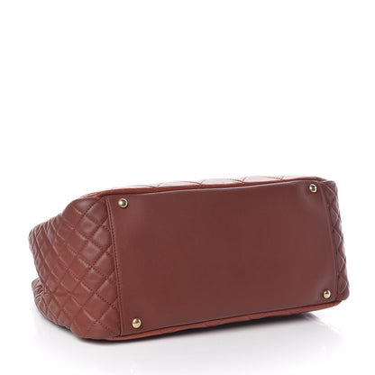 Chanel Glazed Crinkled Lambskin Large East West Flap Red 4 of 10