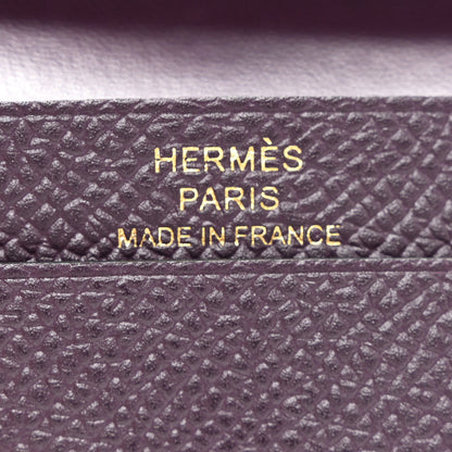Hermes Epsom Mini Bearn Wallet Raisin 6 of 9