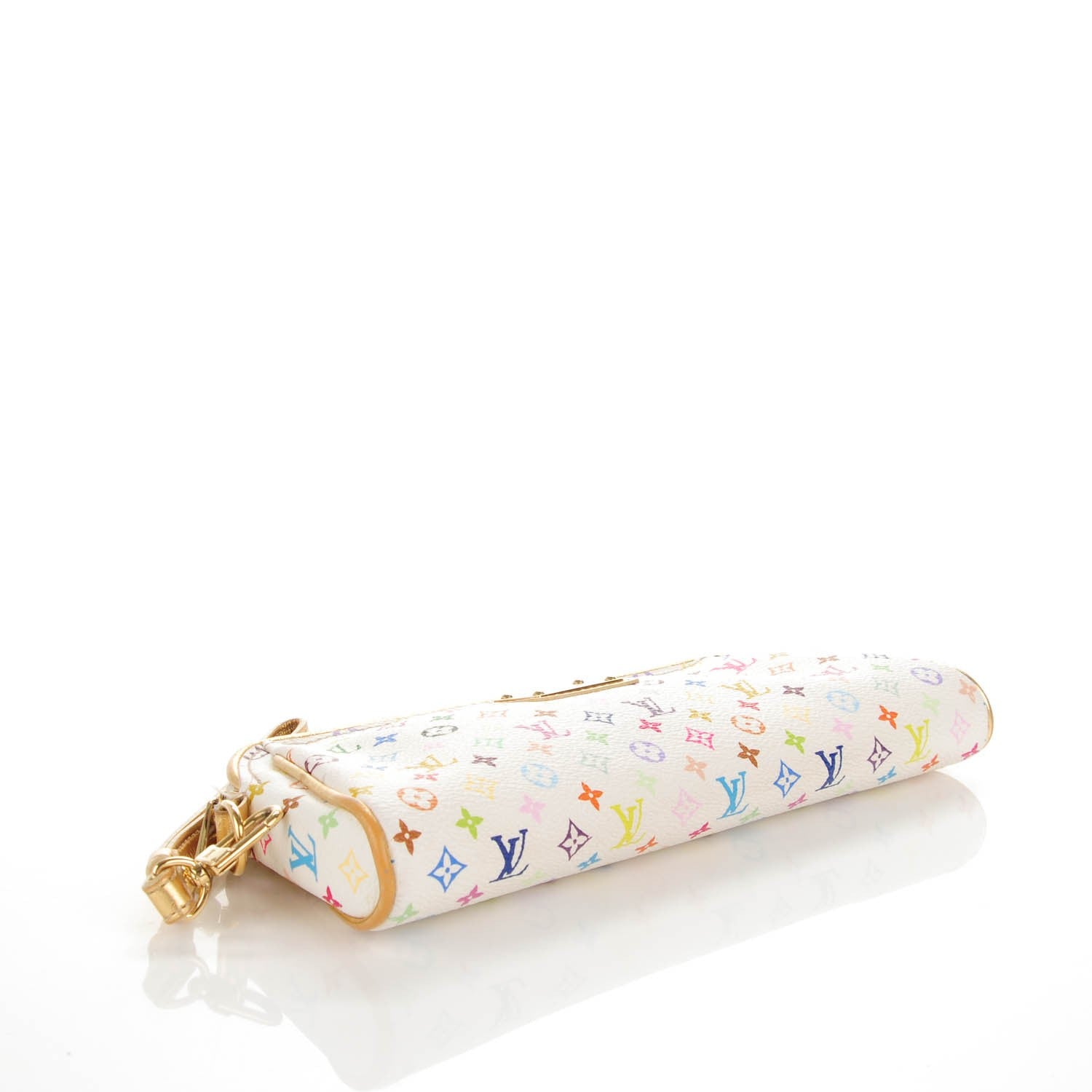 Louis Vuitton Monogram Multicolor Kate Clutch White 4 of 8