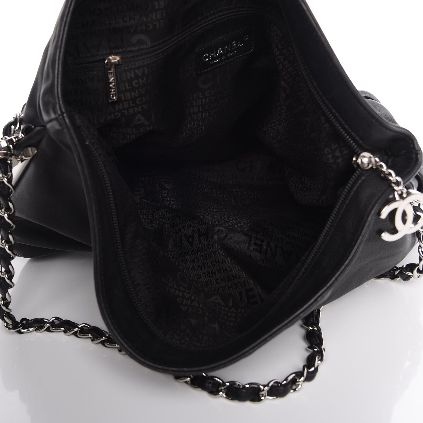 Lambskin Large Ultimate Soft Tote Black