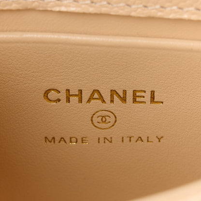Chanel Caviar Quilted Nano Coco Handle Clutch With Chain Beige 6 of 11