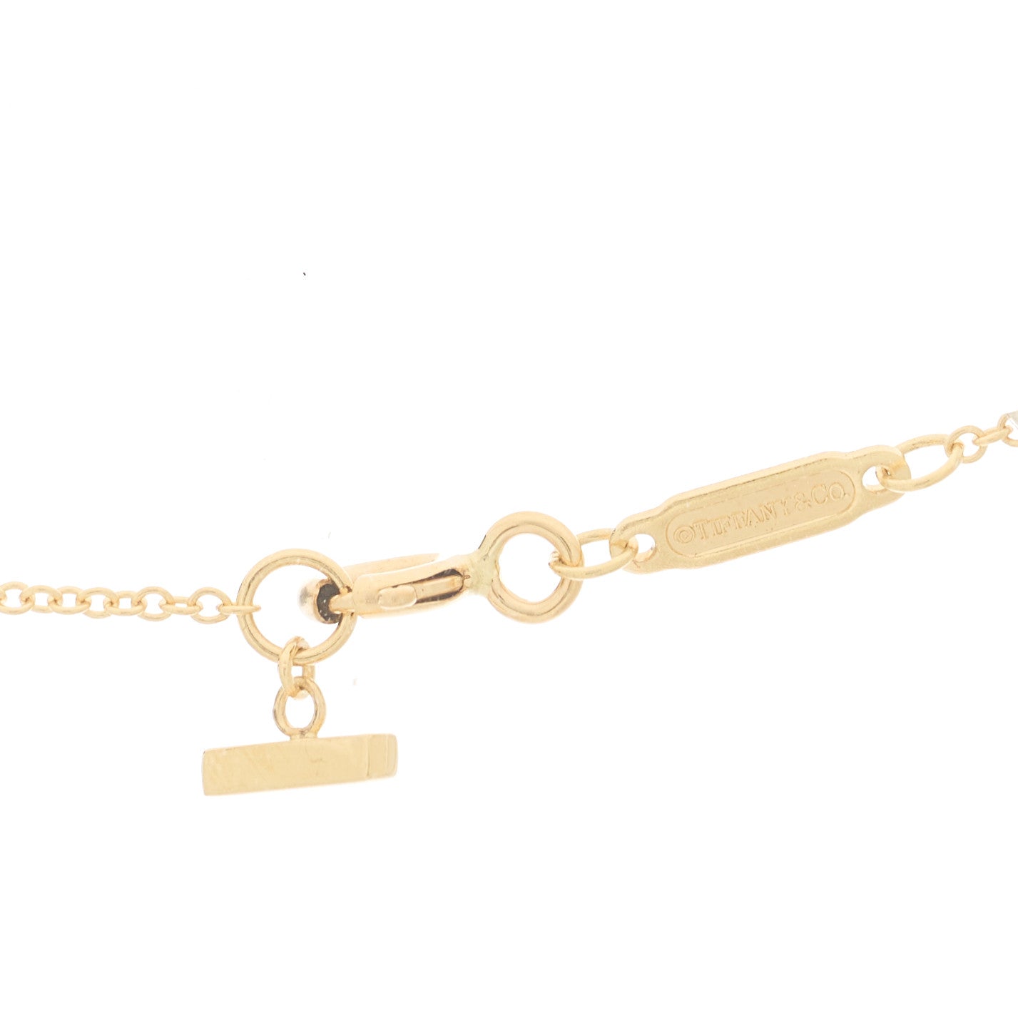 Tiffany 18K Yellow Gold Small T Smile Pendant Necklace 5 of 6