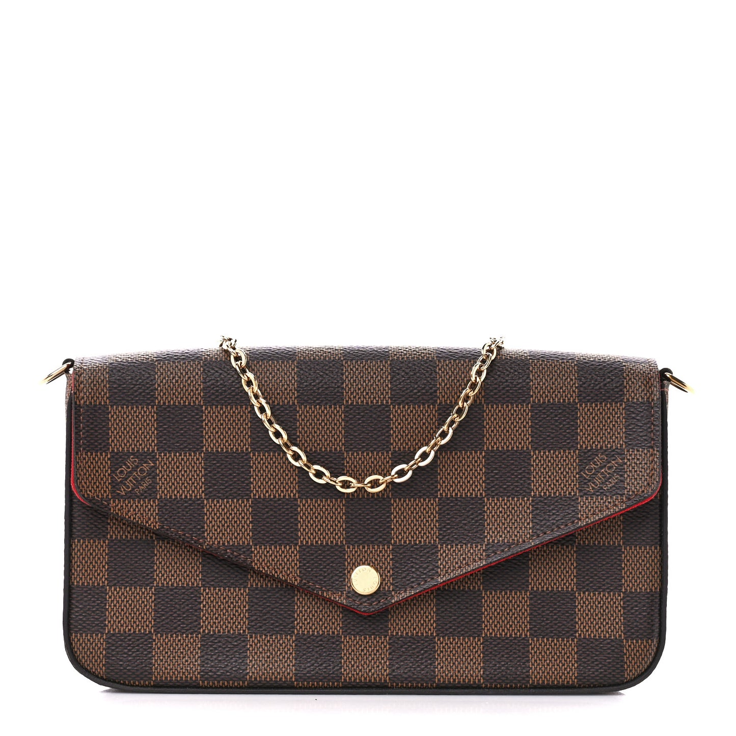 Damier Ebene Pochette Felicie Chain Wallet