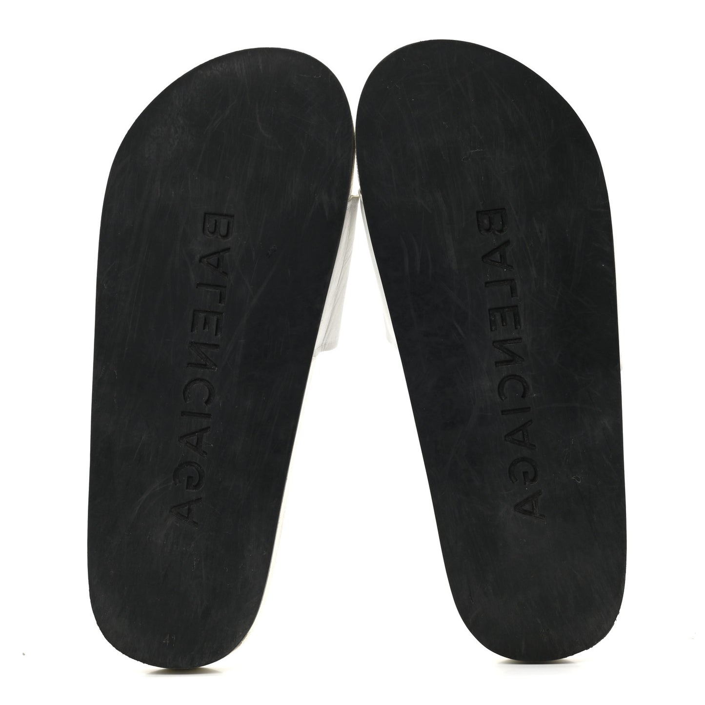 Nappa Logo Womens Pool Slide Sandals 41 White Black