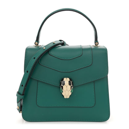 Bulgari Calfskin Serpenti Forever Top Handle Emerald Green 1 of 14