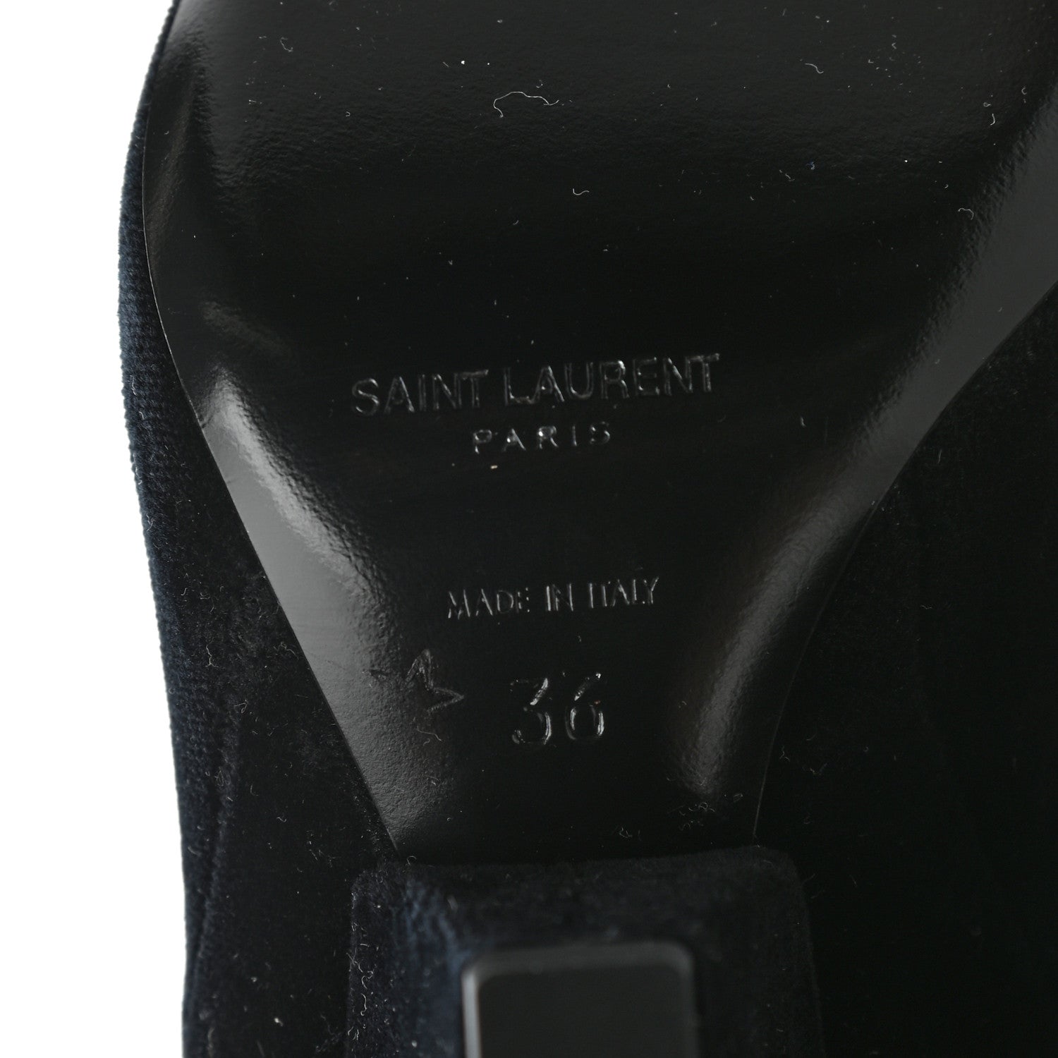 Saint Laurent Velvet Niki 105 Thigh High Boots 36 Black 6 of 7
