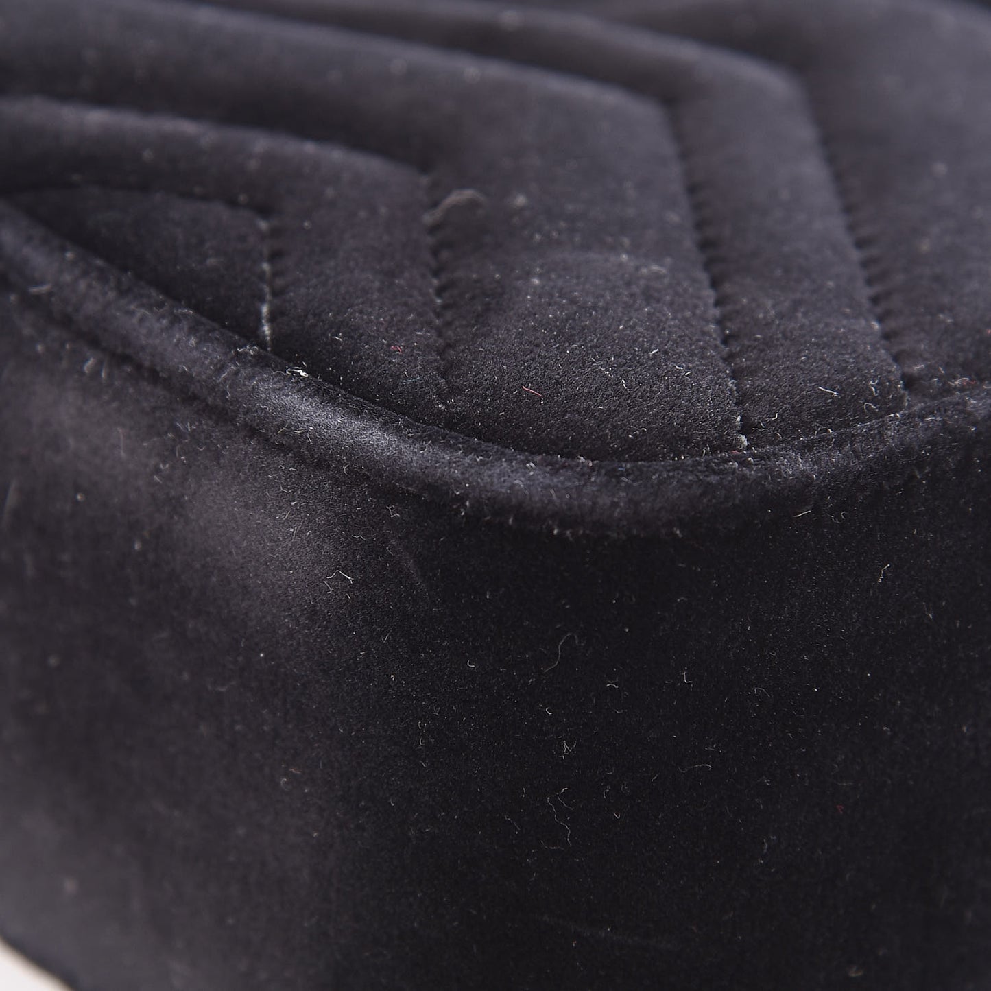 Velvet Matelasse Mini GG Marmont Shoulder Bag Black