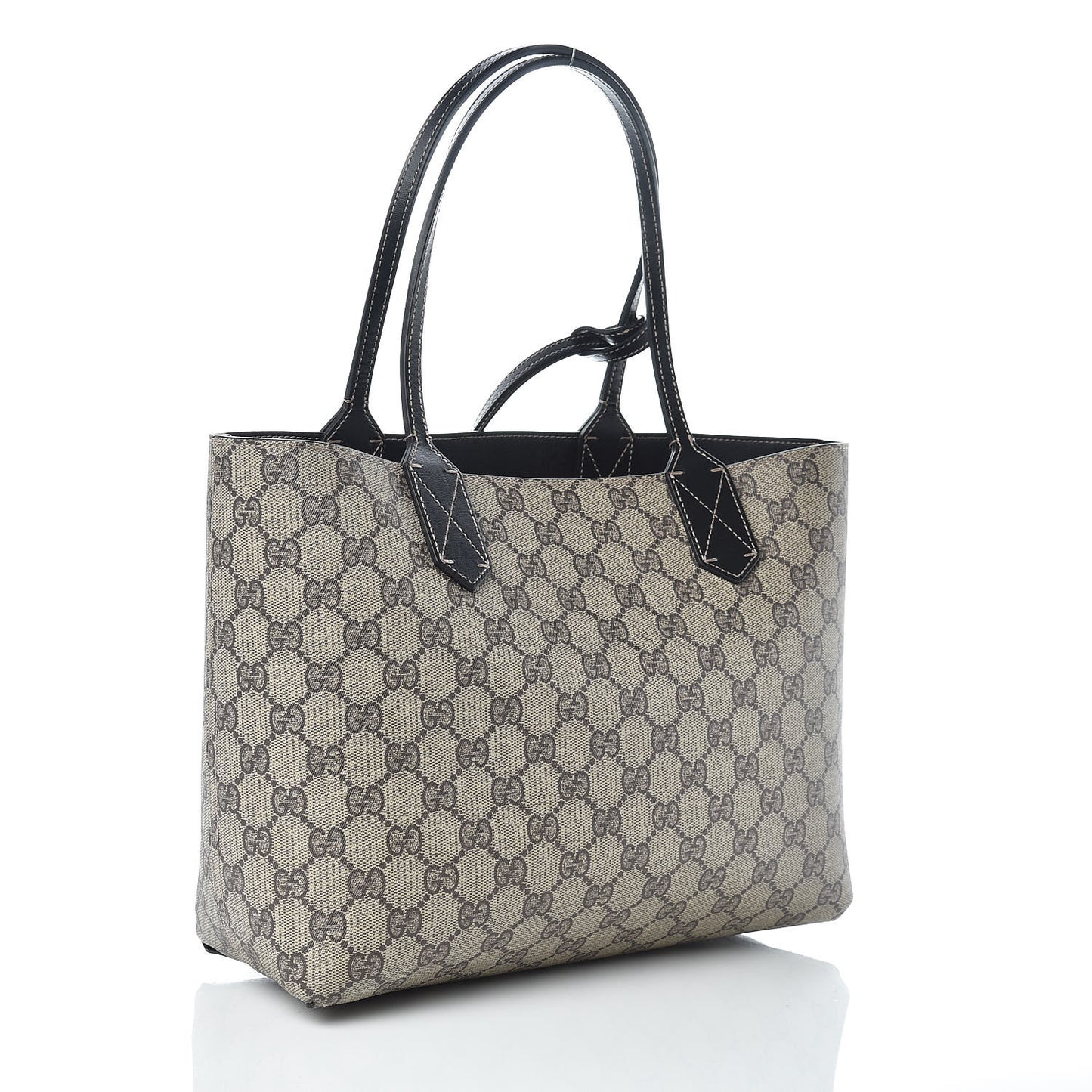 GG Supreme Monogram Small Reversible Tote Beige Black