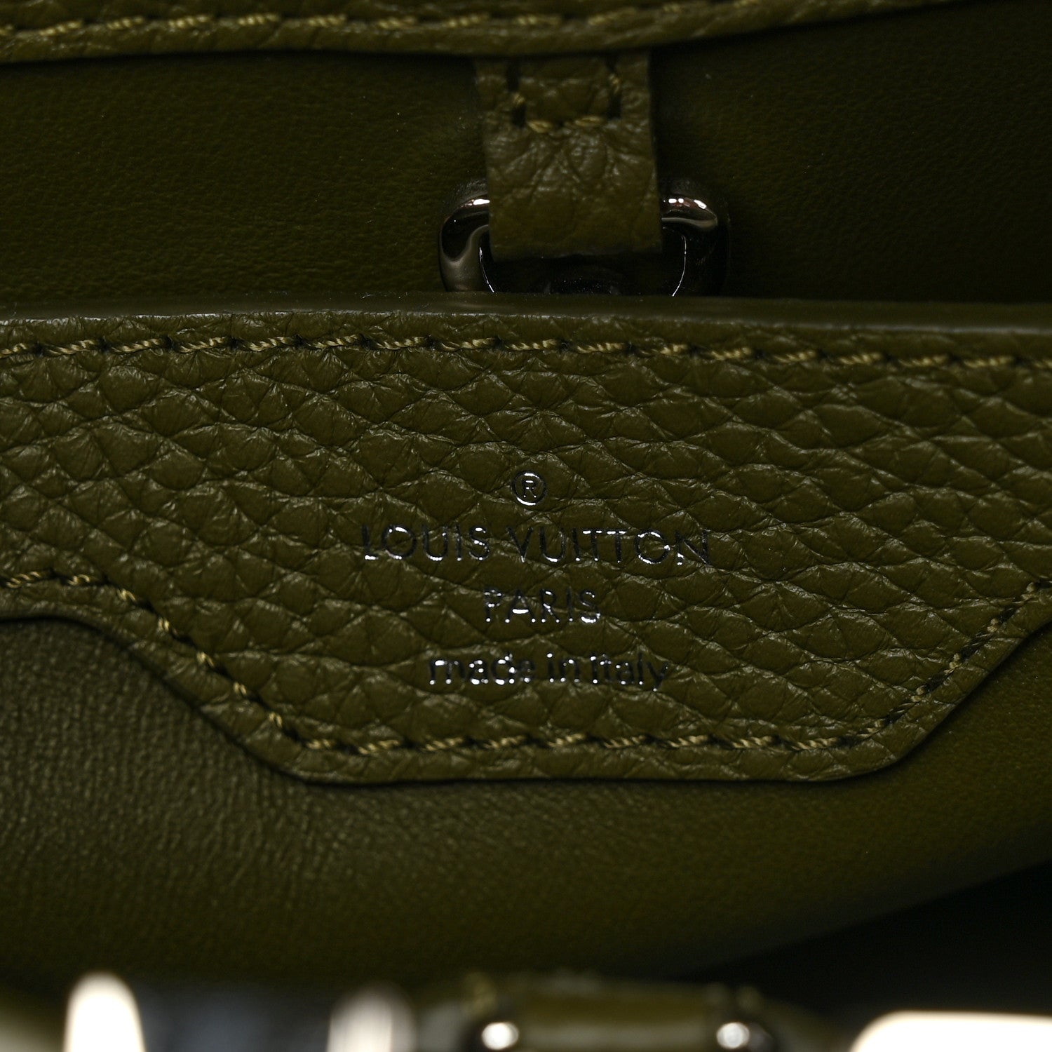 Louis Vuitton Taurillon Capucines BB Khaki 5 of 7