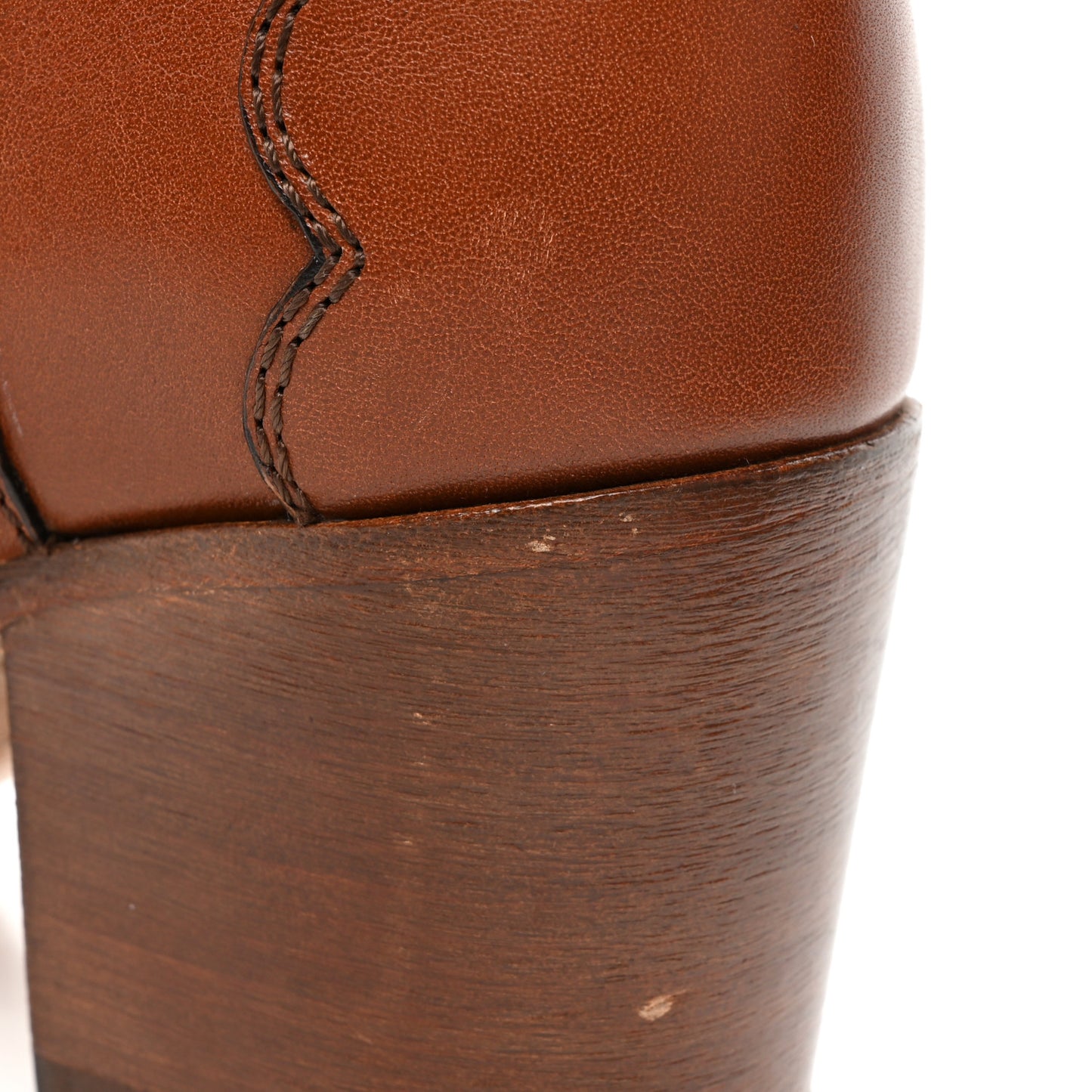 Calfskin Kate 60 Western Knee High Boots 36 New Papaya.