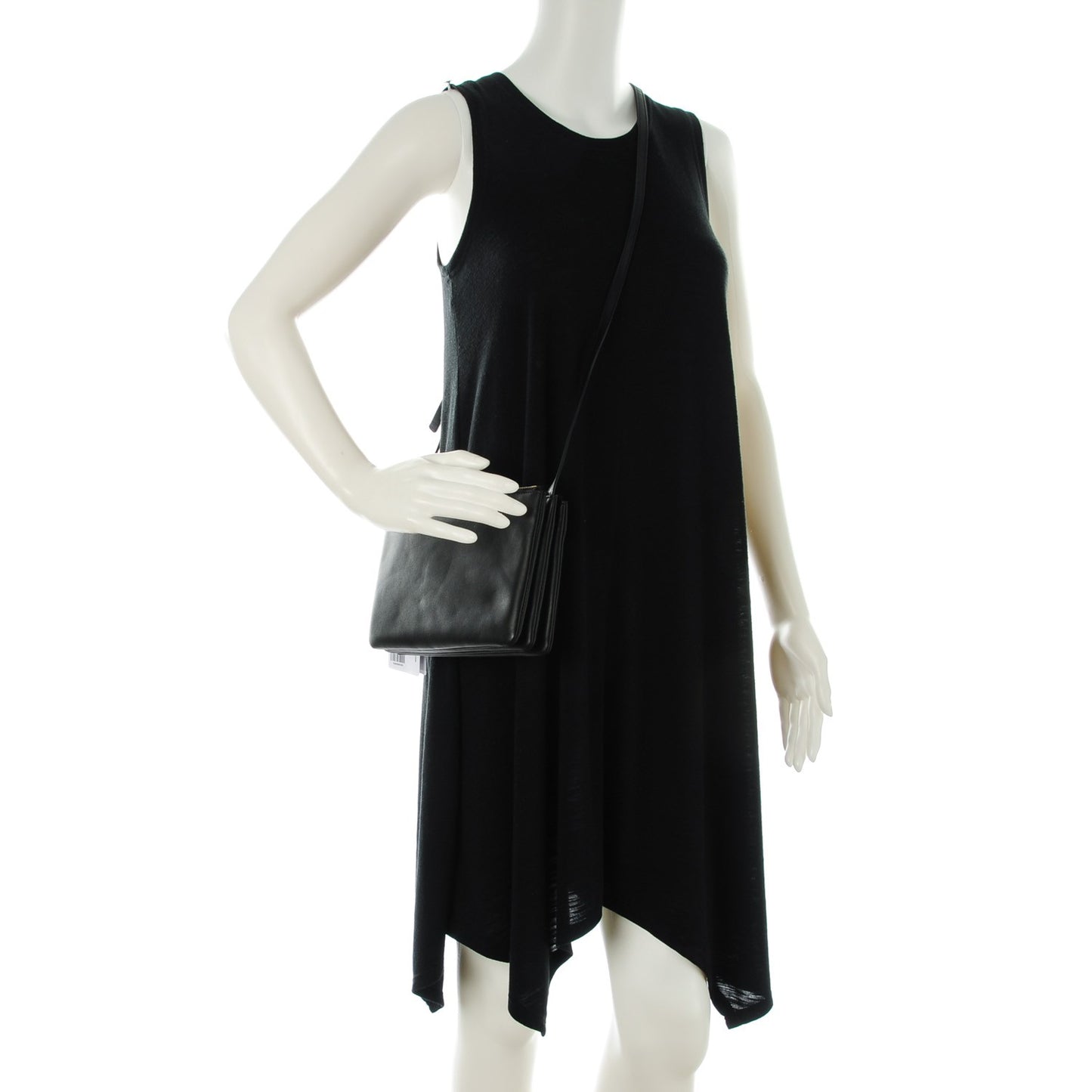 Lambskin Small Trio Crossbody Bag Black
