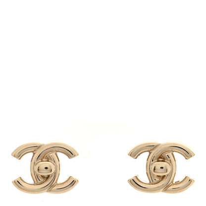 Chanel Metal CC Turnlock Earrings Gold 1 of 5