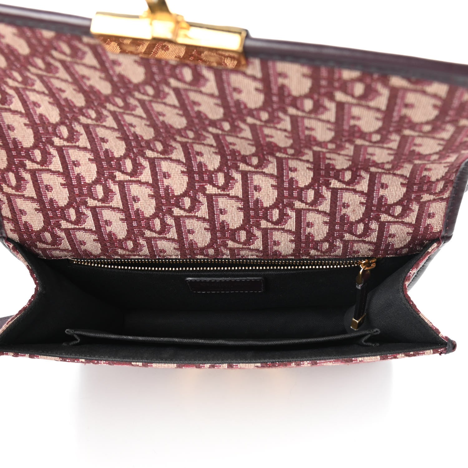 Christian Dior Oblique 30 Montaigne Flap Bag Burgundy 5 of 9