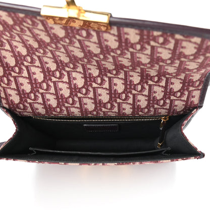 Christian Dior Oblique 30 Montaigne Flap Bag Burgundy 5 of 9