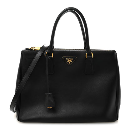 Prada Saffiano Medium Galleria Double Zip Tote Black 1 of 10