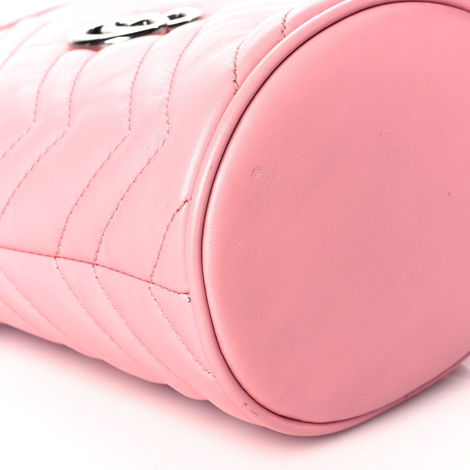 Gucci Calfskin Matelasse Mini GG Marmont 2.0 Bucket Bag Wild Rose 9 of 11