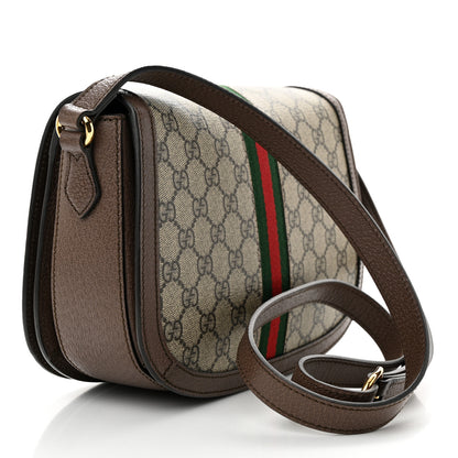 Gucci GG Supreme Monogram Web Small Ophidia Flap Messenger Bag Brown 3 of 11