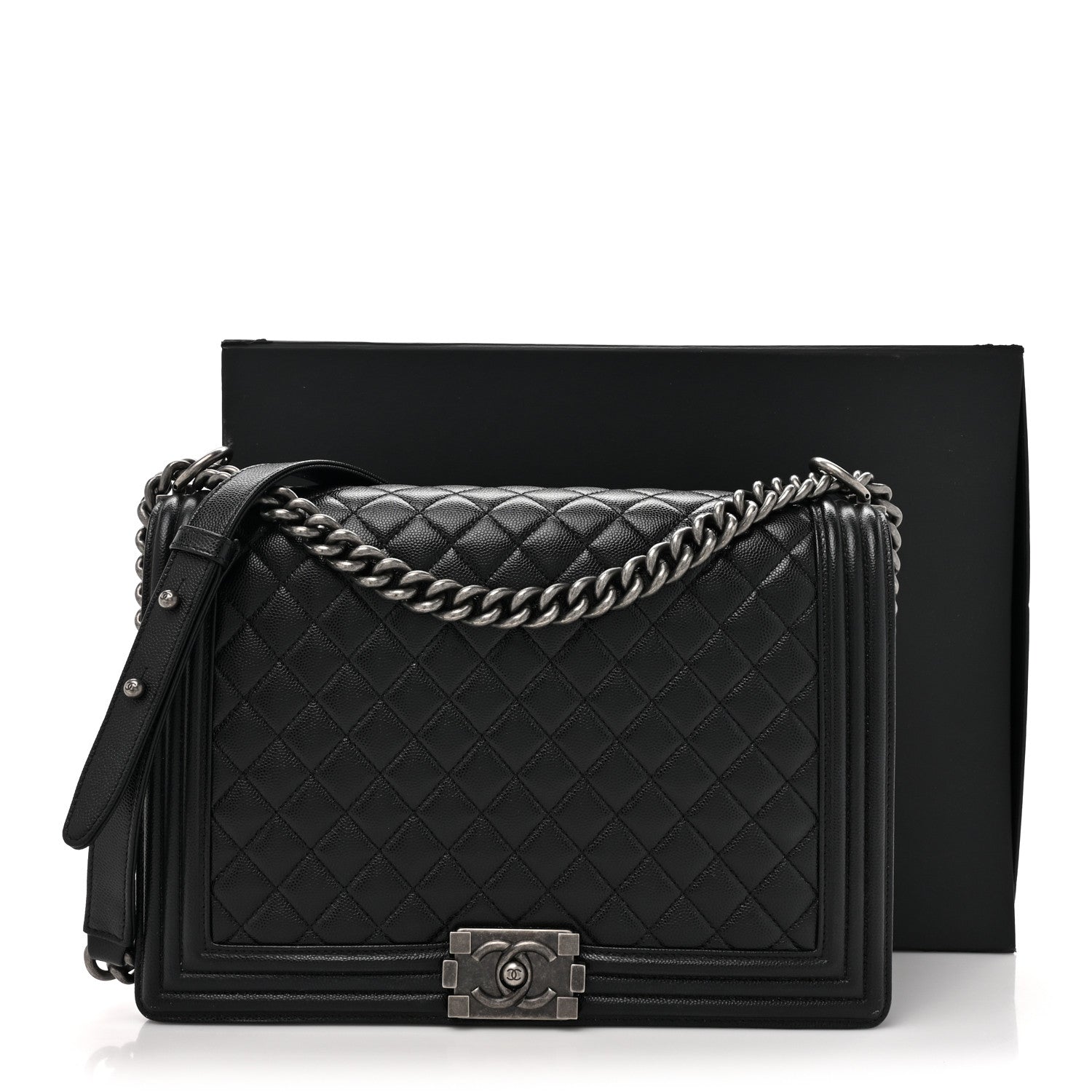 Chanel Caviar Quilted Large Boy Flap Black 15 of 15