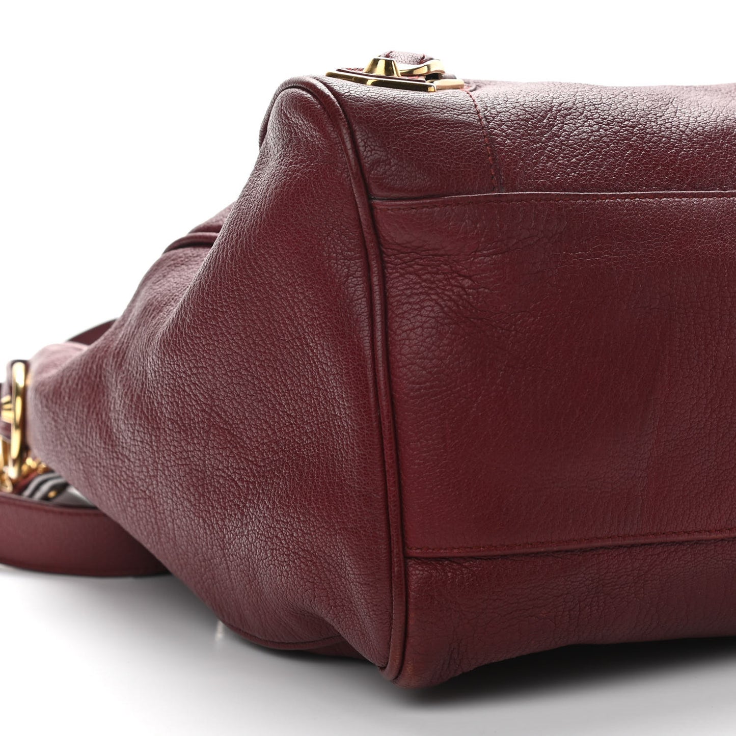 Chevre Gold Metallic Edge Hardware Velo Rouge Brique Rouge Grenade