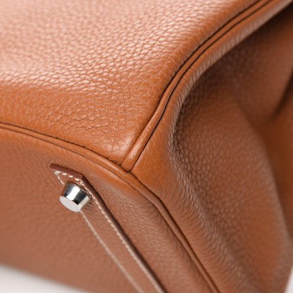 Hermes Taurillon Clemence Birkin 30 Gold 32 of 34