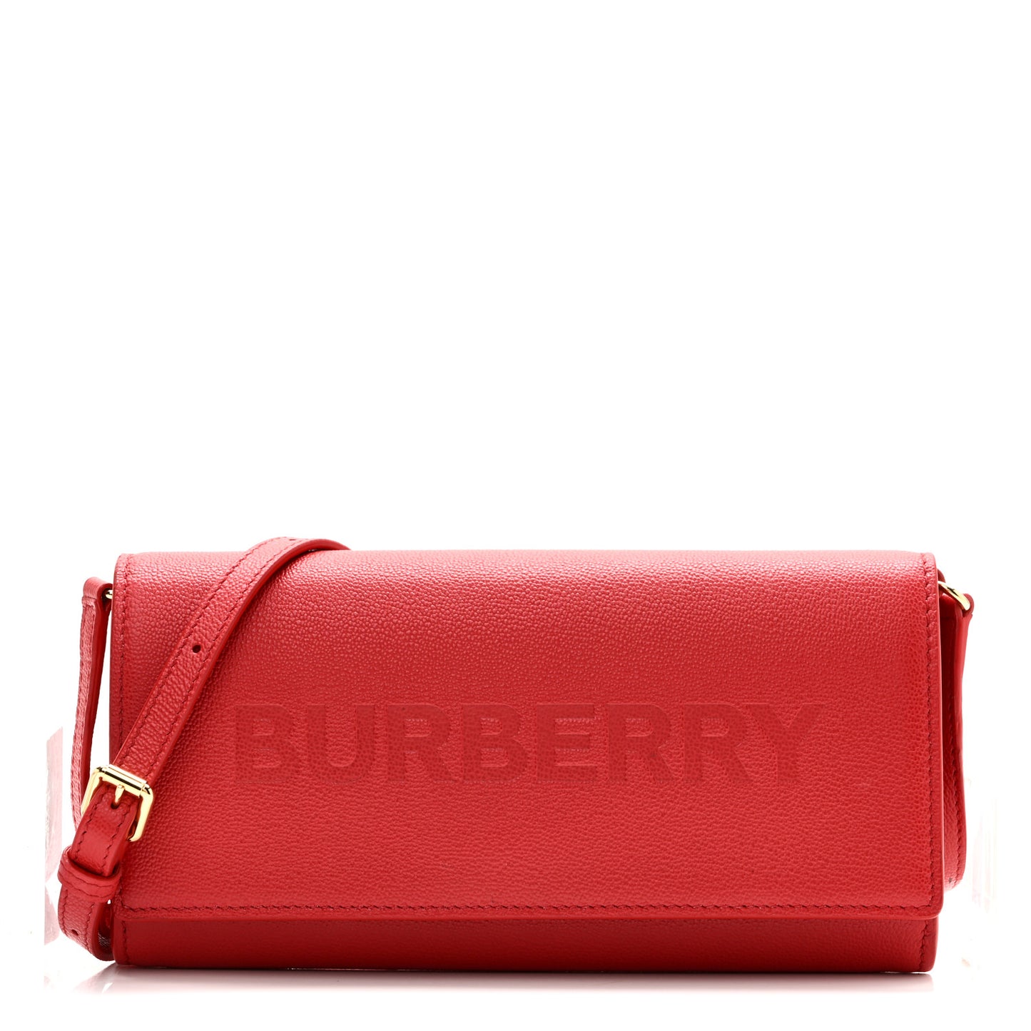 Calfskin Logo Hazelmere Wallet With Detachable Strap Red