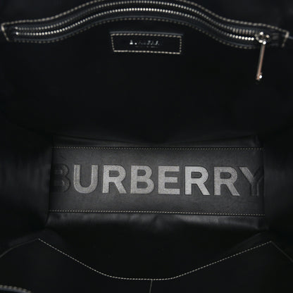 Burberry E-Canvas Denny Check Tote Brown 5 of 8