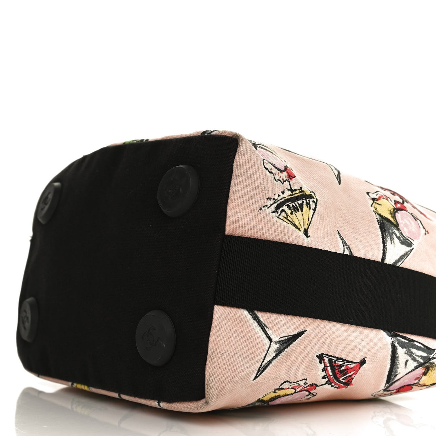 Cotton Canvas Printed Hobo Pink Multicolor