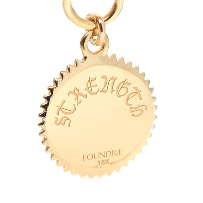 Foundrae 18K Yellow Gold Diamond Strength Medallion Link Bracelet 5 of 7