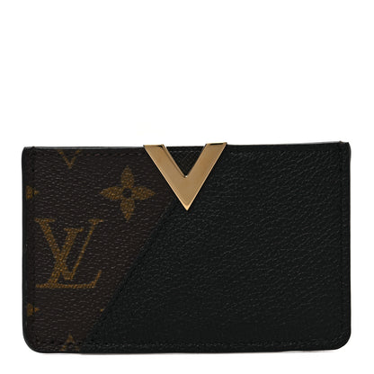 Louis Vuitton Monogram Calfskin Kimono Card Holder Black 1 of 7
