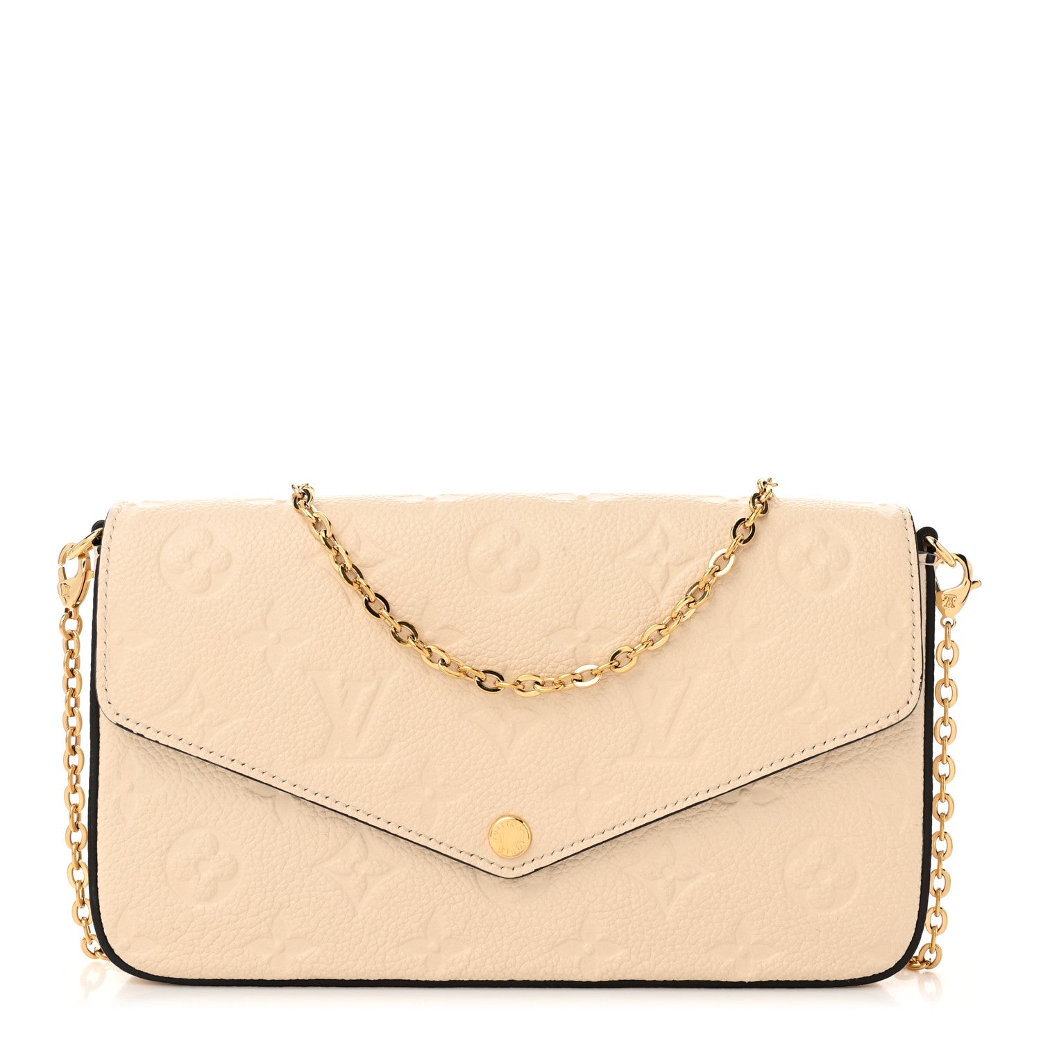 Louis Vuitton Empreinte Pochette Felicie Chain Wallet Cream 1 of 11