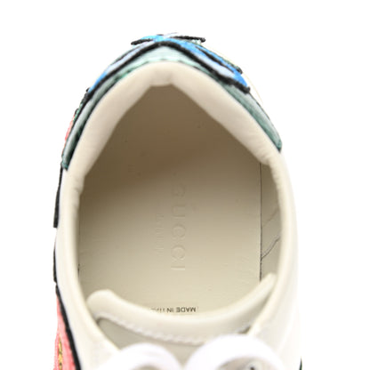 Gucci Calfskin Web Floral Embroidered Womens Ace Sneakers 35 White 8 of 14