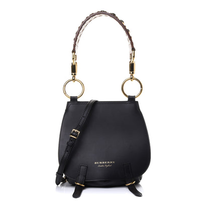 Burberry Calfskin Studded Bridle Satchel Black 1 of 5