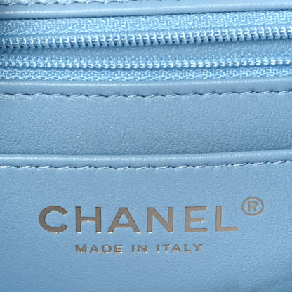 Chanel Lambskin Quilted Mini Rectangular Flap Light Blue 6 of 10