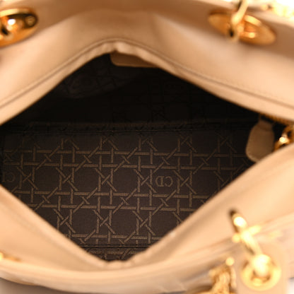 Christian Dior Lambskin Cannage Medium Lady Dior Beige 5 of 17