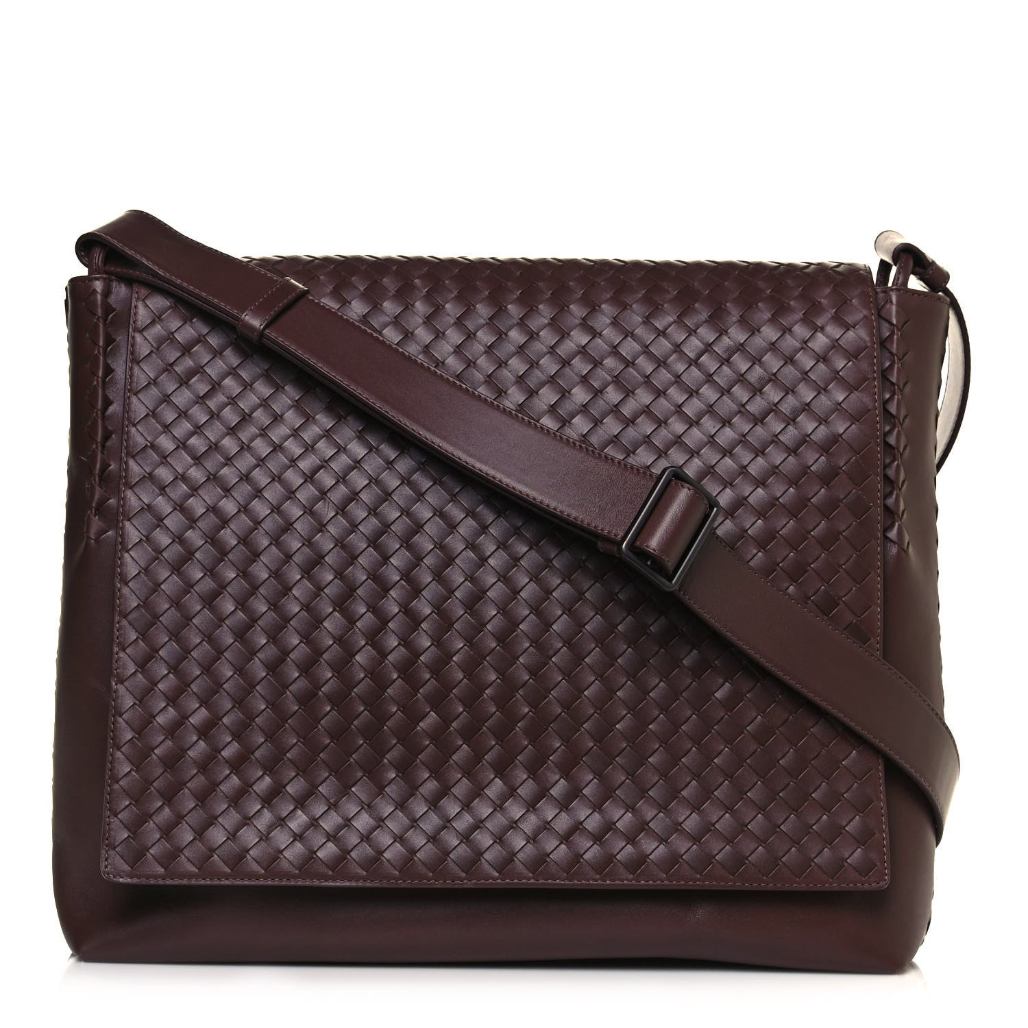 Bottega Veneta Nappa Intrecciato Messenger Bag Ebano 1 of 14