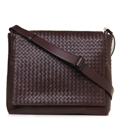 Bottega Veneta Nappa Intrecciato Messenger Bag Ebano 1 of 14